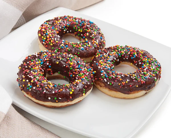 Heerlijke gebakken donuts — Stockfoto