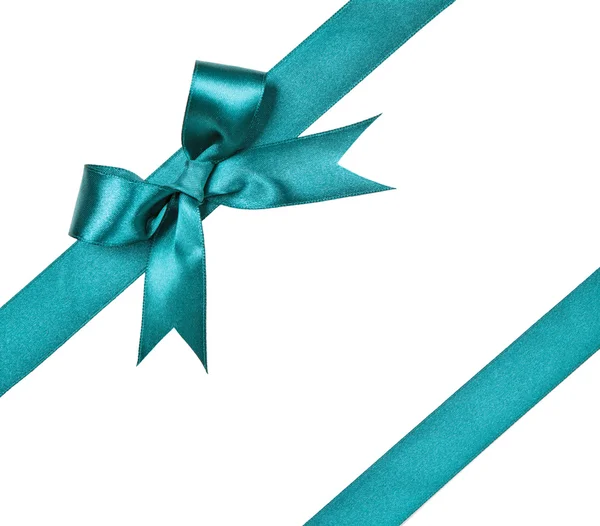 Blue gift bow — Stock Photo, Image