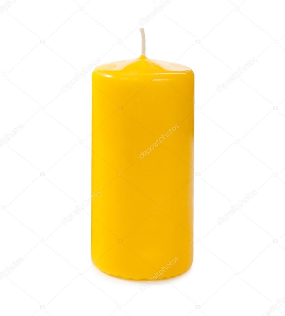 Yellow wax candle