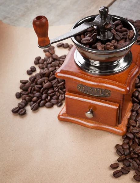 Molinillo de café y café — Foto de Stock