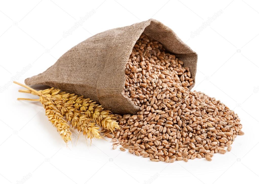 Wheat in bag