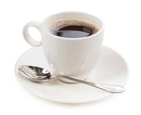 Kaffe i vit kopp — Stockfoto