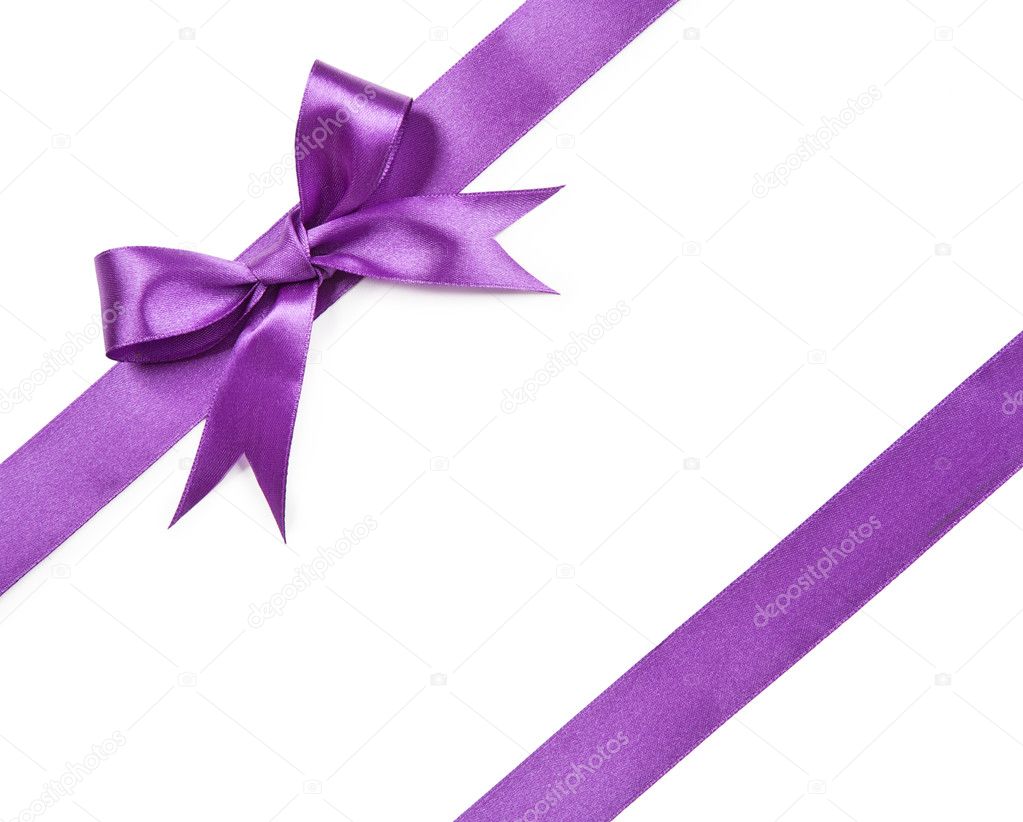 Decorative violet bow