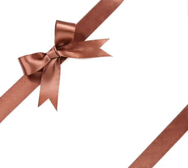 Decorative brown bow — Stock Photo, Image
