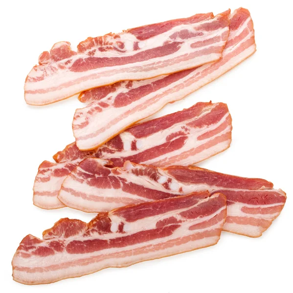 Fette di pancetta cruda — Foto Stock