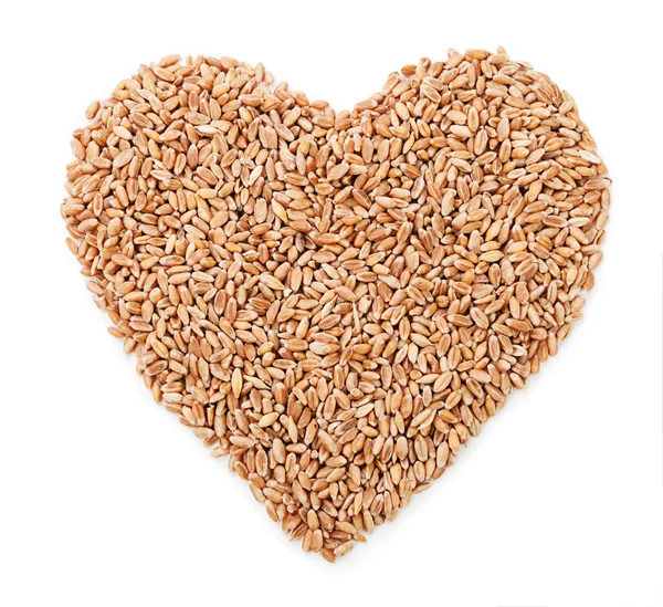 Granos en forma de corazón de trigo — Foto de Stock