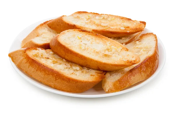 Toasts with butter and garlic — Stock Photo, Image