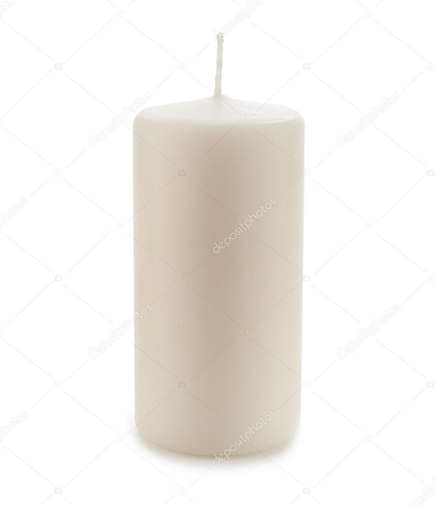 White wax candle