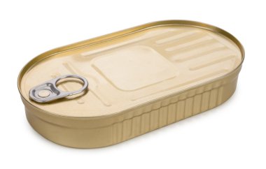 metal teneke üzerinde beyaz izole