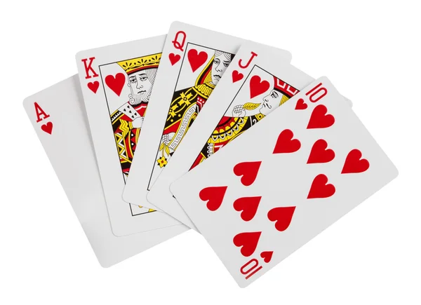 Jugar a las cartas aisladas —  Fotos de Stock