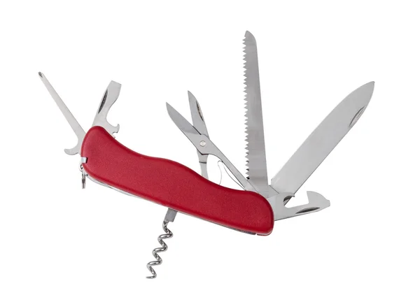 Red folding knife — Stock Photo, Image