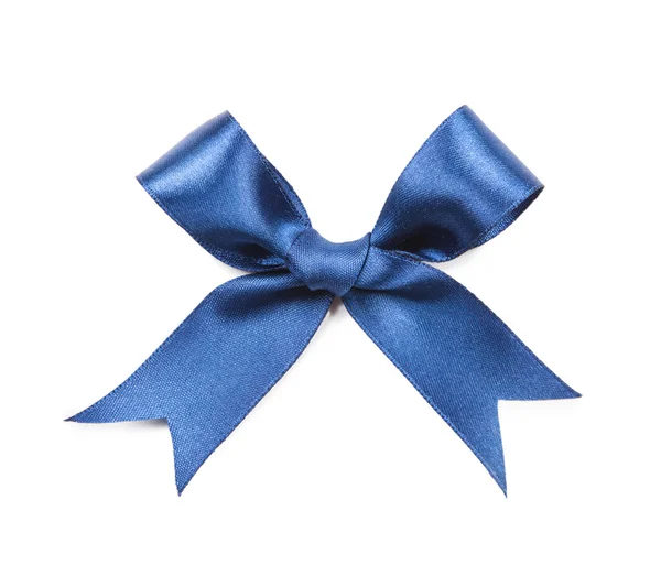 Blue gift bow — Stock Photo, Image