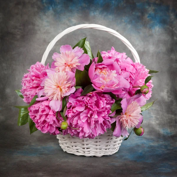 Beautiful bouquet of peonies — Stock Photo, Image