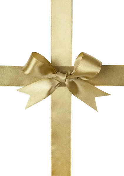 Golden gift bow — Stock Photo, Image