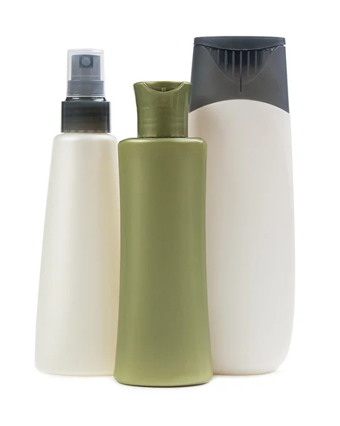 Bottiglie cosmetiche in plastica — Foto Stock