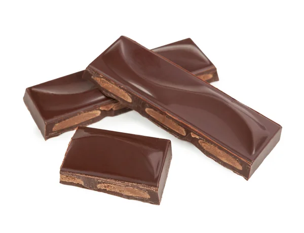 Mörk choklad bitar — Stockfoto