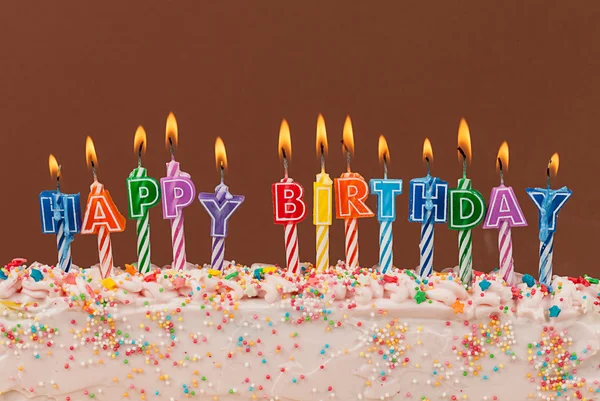 Happy birthday candles — Stock Photo, Image