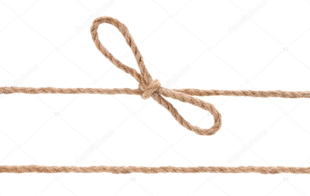 Rope and bow isolated