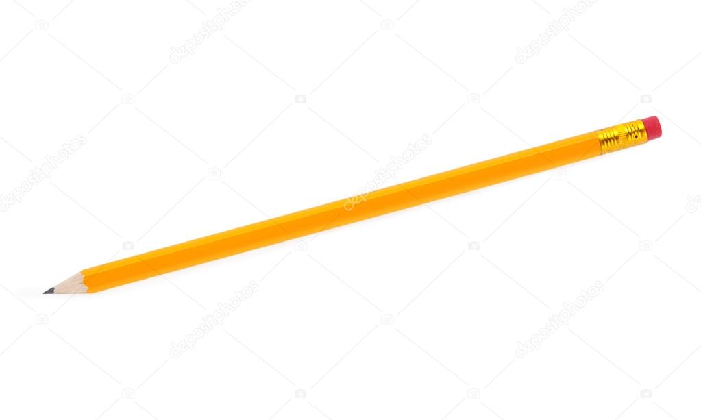 Yellow pencil with eraser