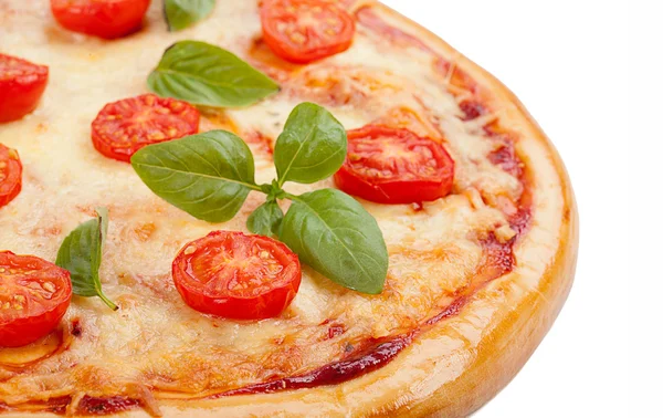 İzole lezzetli pizza — Stok fotoğraf