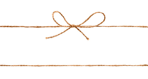 Rope and bow isolated