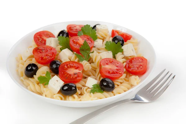 Fresh salad and pasta — Stock Photo, Image