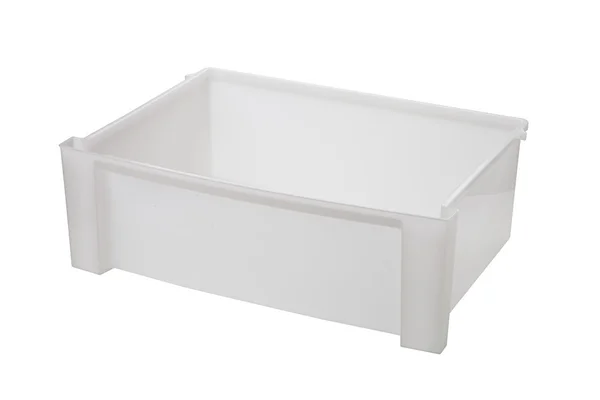 Białe plastikowe pudełko — Zdjęcie stockowe