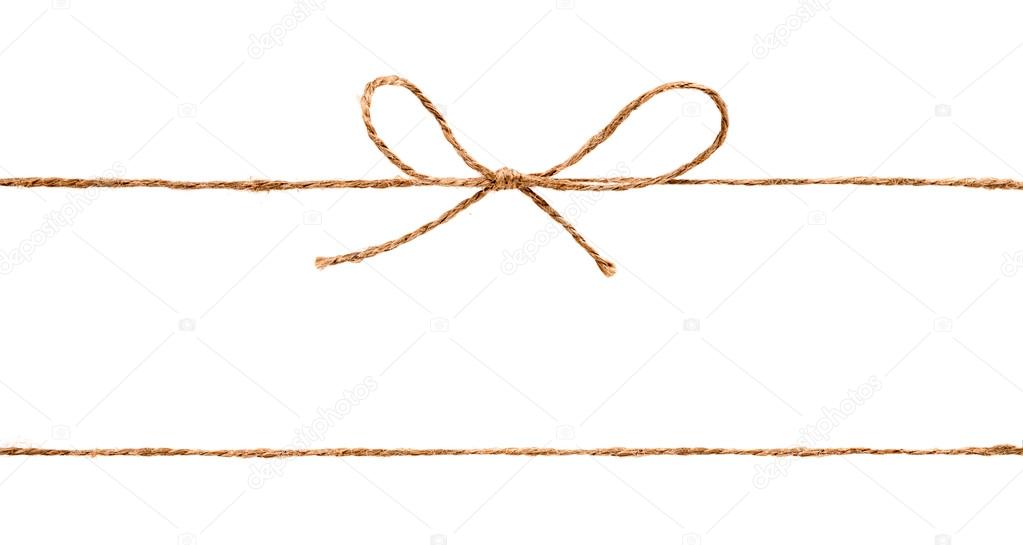 Thin Red String Or Rope With Knots Isolated On White Stock Photo - Download  Image Now - iStock