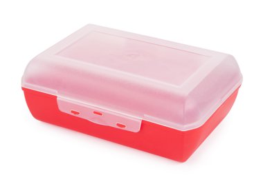 Beyaz arka plan üzerinde izole plastik beslenme çantası