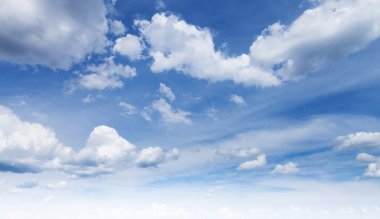 Beautiful sky with big white clouds