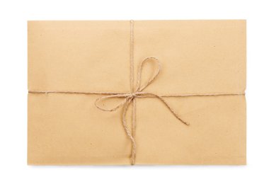 Parcel post on a white background isolated