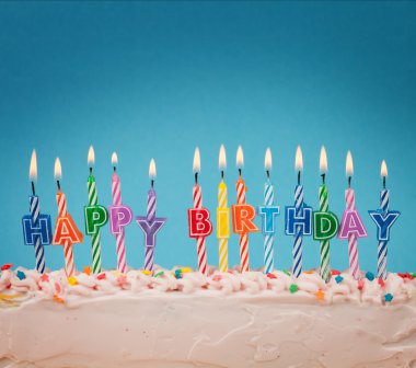 Festive concert. Happy birthday candles 
