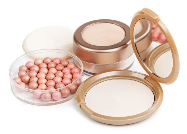 Cosmetics for make-up isolated on white background — Stock Photo, Image