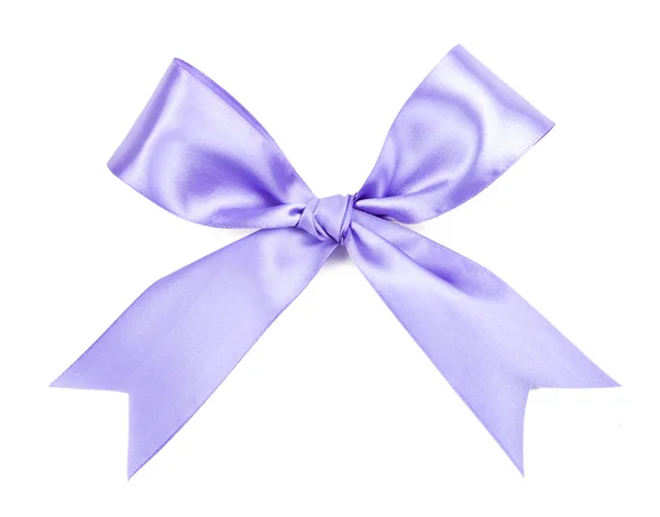 Violet bow isolated on white background — Stock Photo, Image