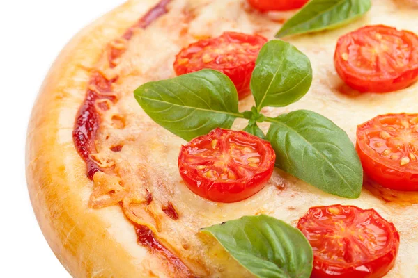 Pizza with tomatoes tasty and flavorful — Stock Photo, Image