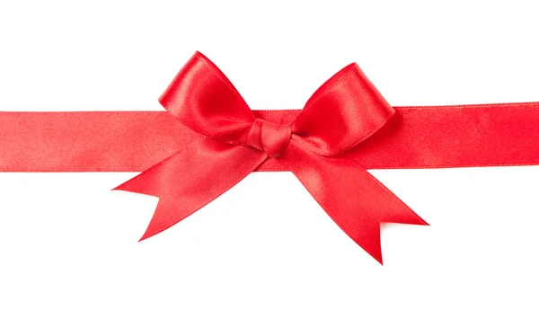 Beautiful red bow isolated on white background — Stock Photo, Image