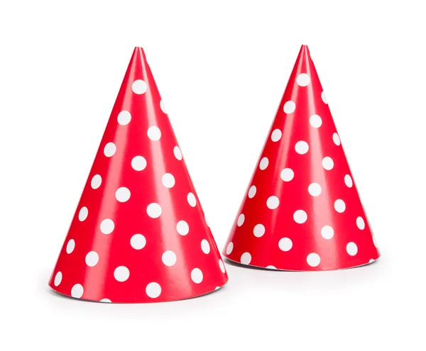 Red party hat isilated on a white background — Stock Photo, Image