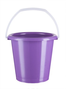 Bir beyaz Menekşe plastik kova