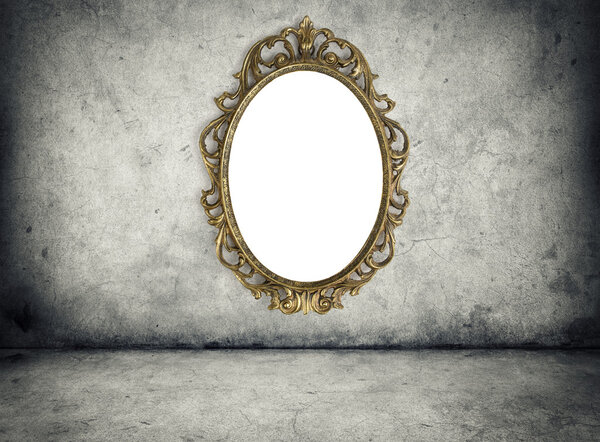 ретро-рама на гранж-стене
