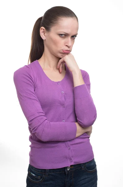 Retrato de la mujer ofensa — Foto de Stock