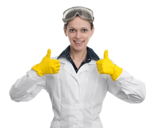 Retrato de una asistente de laboratorio — Foto de Stock