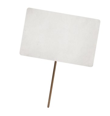 blank paper sheet on wooden stick clipart