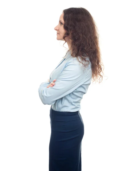 Bedrijfsprofiel vrouw geïsoleerd — Stockfoto