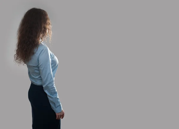 Business woman from the back looking at something — Stock Photo, Image