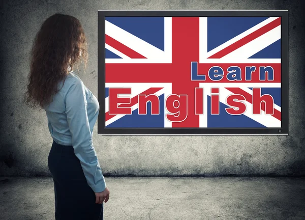 Business woman. Learning english concept — Stock Photo, Image