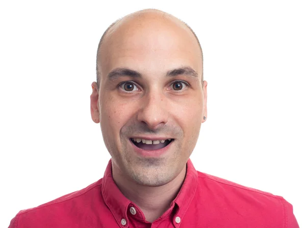 Retrato de homem sorridente feliz, isolado — Fotografia de Stock