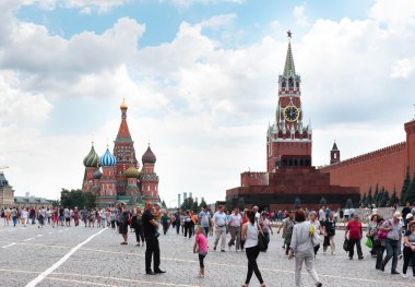 Moskova - 04 Ağustos 2016: Kırmızı Öf, Aziz Basil Katedrali