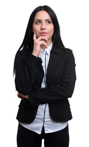 Joven mujer de negocios pensando — Foto de Stock