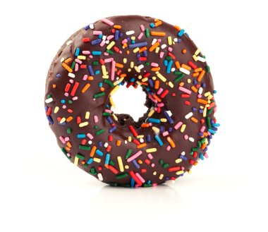 chocolate donut isolated clipart