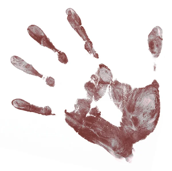 Handprint isolated on white background — Stock Photo, Image